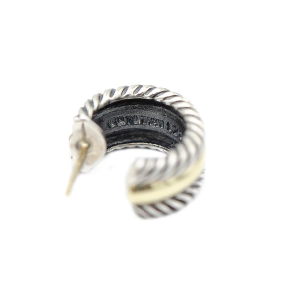 SOLD David Yurman Cable Classics Hoop Earrings - Picture 4 of 4